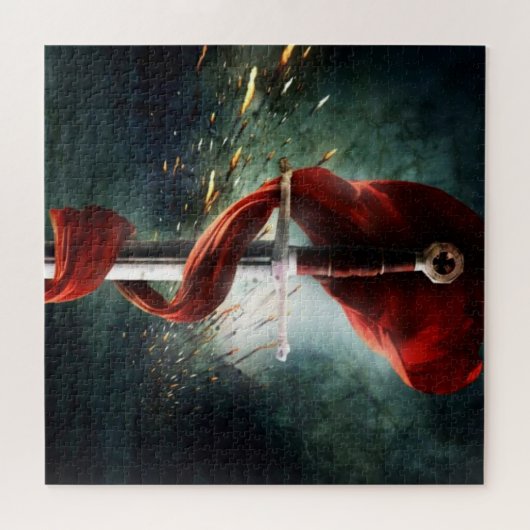 Red Sash Battle Sword Puzzle (Horizontal)
