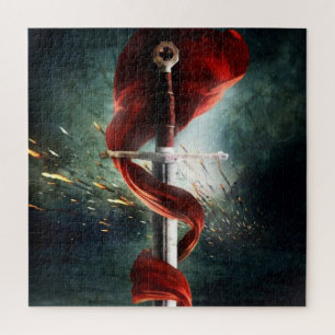 Red Sash Battle Sword Puzzle