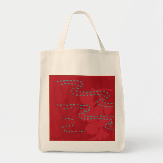 Red Sashiko Tragetasche (Vorne)