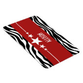 Red Sassy Star Zebra Premium Magnet (Rechte Seite)