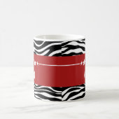 Red Sassy Star Zebra Tasse (Mittel)