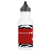 Red Sassy Star Zebra Trinkflasche (Links)