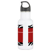 Red Sassy Star Zebra Trinkflasche (Rückseite)