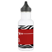 Red Sassy Star Zebra Trinkflasche (Rechts)
