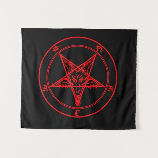 Red Satan Tapestry Wandteppich (Vorderseite (Horizontal))