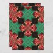 Red Satin Bow Green Crisscross Ribbon Design Save The Date (Vorne/Hinten)