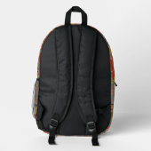 Red Satin Brocade mit Cloud-chinesischem Drachen Bedruckter Rucksack (Rückseite)