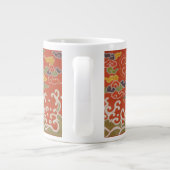 Red Satin Brocade mit Cloud-chinesischem Drachen Jumbo-Tasse (Rückseite)