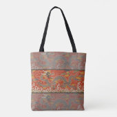 Red Satin Brocade mit Cloud-chinesischem Drachen Tasche (Rückseite)