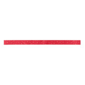 Red Satin Christmas Gold Star Satinband (Vorderseite)