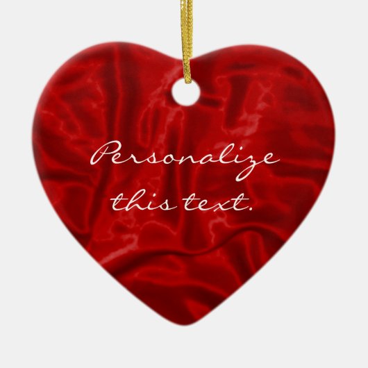 Red Satin Christmas Ornament (Vorne)
