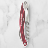 RED SATIN CUSTOMIZABLE CORKSCREW KELLNERMESSER (Rückseite)