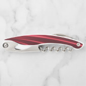 RED SATIN CUSTOMIZABLE CORKSCREW KELLNERMESSER (Vorderseite)