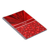 Red Satin in Blume Personalisiert Journal Notizblock (Rechte Seite)
