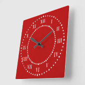 Red Satin Look römische Wall Uhr (Winkel)