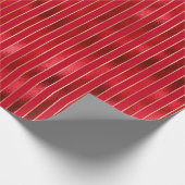 Red Satin Metallic Elegant Hübsch Shiny Geschenkpapier (Ecke)