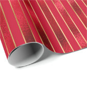 Red Satin Metallic Elegant Hübsch Shiny Geschenkpapier (Rolleneckpunkt)