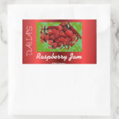Red Satin Raspberry-Konfitüre Rechteckiger Aufkleber (Tasche)