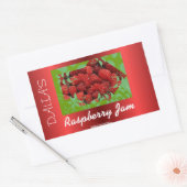Red Satin Raspberry-Konfitüre Rechteckiger Aufkleber (Umschlag)