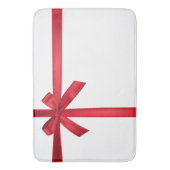 Red Satin Ribbon Bow Weihnachtsfeier Badematte (Vorderseite Vertikal)