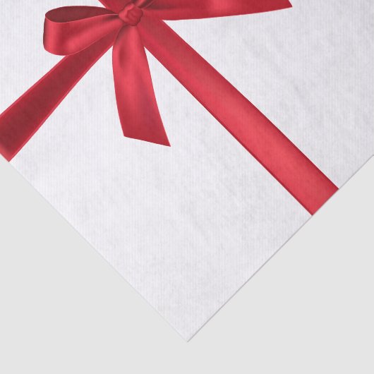 Red Satin Ribbon Bow Weihnachtsfeier Seidenpapier (Ausschnitt)