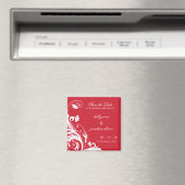 Red Save the Date Wedding Magnet (In Situ (Geschirrspüler))