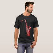 Red Saxophon T-Shirt (Vorne ganz)