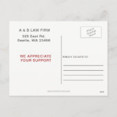 Red Scale Holly Wreath Simple Attorney Weihnachten (Rückseite)