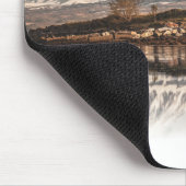 Red Scandinavian Boat House Mousepad (Ecke)