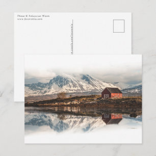 Red Scandinavian Boat House Postkarte