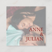 Red Scannable QR Code Wedding Enclosure Card Begleitkarte (Vorderseite)