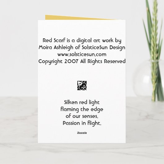 Red Scarf Karte (Rückseite)