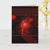 Red Scarf Karte (Gelbe Blume)