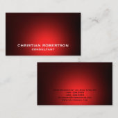 Red Schlicht Modern Consulting Business Card Visitenkarte (Vorne/Hinten)