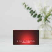 Red Schlicht Modern Consulting Business Card Visitenkarte (Stehend Vorderseite)