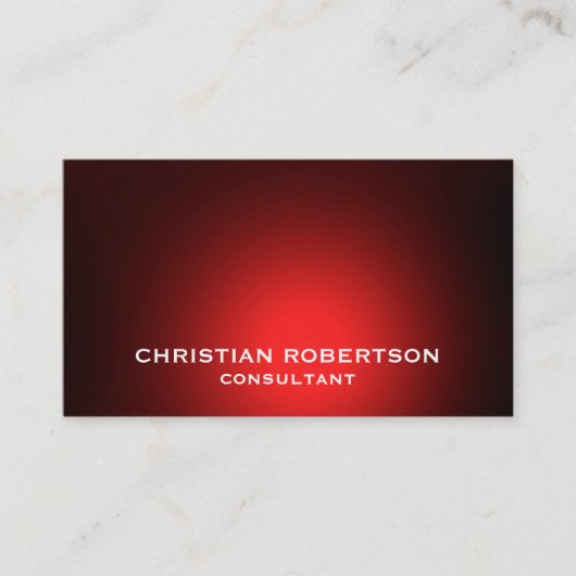 Red Schlicht Modern Consulting Business Card Visitenkarte (Vorderseite)