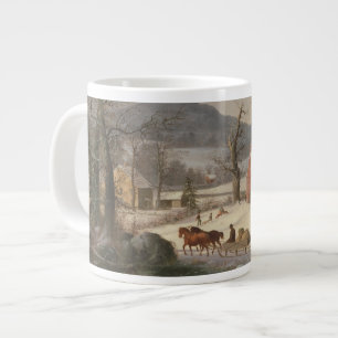 Red School House (Country Scene) 1858 Jumbo-Tasse