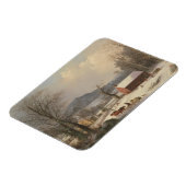 Red School House (Country Scene) 1858 Magnet (Linke Seite)