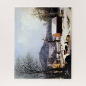 Red School House Winter George Henry Durrie 1858 Puzzle (Vertikal)