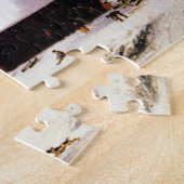 Red School House Winter George Henry Durrie 1858 Puzzle (Seite)