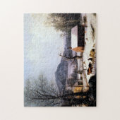Red School House Winter George Henry Durrie 1858 Puzzle (Vertikal)