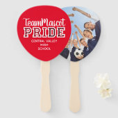 Red School Pride Mascot Name Fächer (Vorne und Hinten)