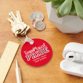 Red School Pride Mascot Name Schlüsselanhänger