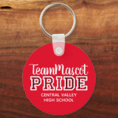Red School Pride Mascot Name Schlüsselanhänger (Vorderseite)