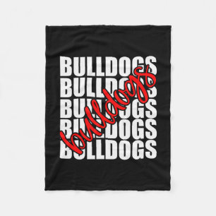 Red School Sport Fan Team Spirit Fleecedecke