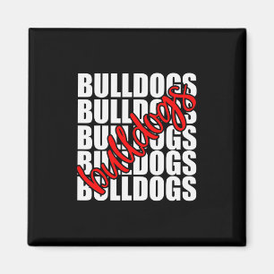 Red School Sport Fan Team Spirit Magnet