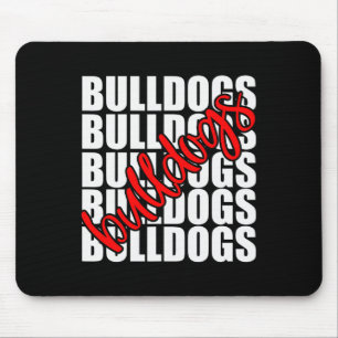 Red School Sport Fan Team Spirit Mousepad