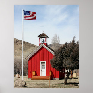 Red Schoolhouse, Wellington, Nevada Poster