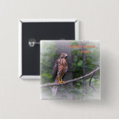 Red Schulter Hawk Button (Vorne & Hinten)