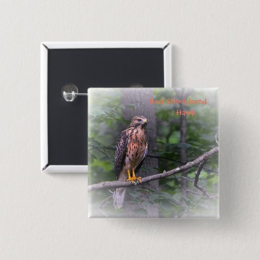 Red Schulter Hawk Button (Vorne & Hinten)